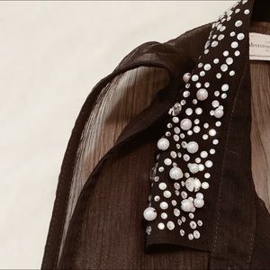 Abercrombie & Fitch sleeveless sheer tank w collar